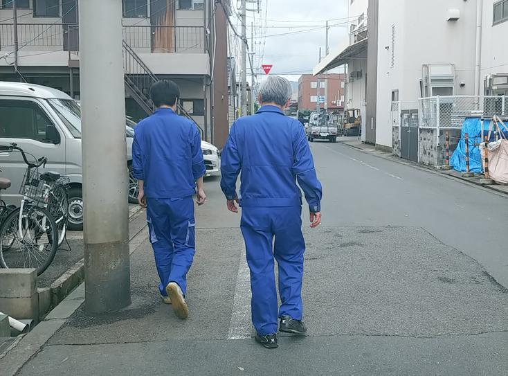 仕事の時間を見ながら健診に向かいます